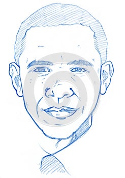 Barack Obama portrait - Pencil Version