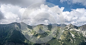 Baranec, Smrek, Placlive, Tri kopy, Hruba kopa and Banikov peaks in Western Tatras mountains in Slovakia photo