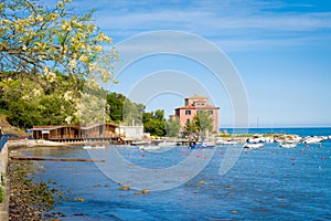 Baratti bay, near the Etruscan city of Populonia known for old ruins and sea