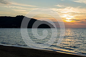 Baratti beach sunset