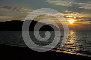 Baratti beach sunset