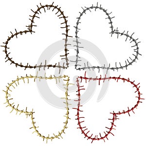 Barb wire heart