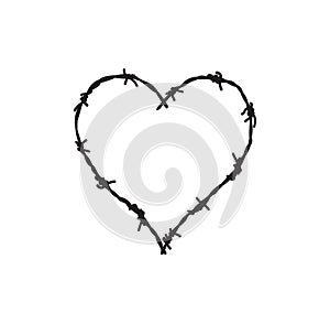 Barb wire heart