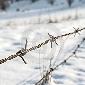 Barb wire isolated on white background
