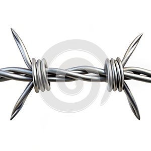 Barb Wire isolated on white background