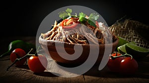 Barbacoa - a visual and gastronomical treat for foodies. Food photography. Generative AI