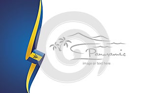 Barbados abstract flag brochure cover poster wall mural banner background vector