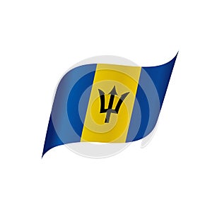 Barbados flag, vector illustration