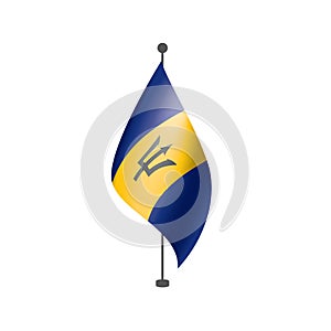 Barbados flag, vector illustration
