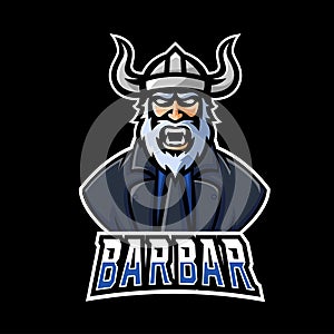 Barbar sport or esport gaming mascot logo template, for your team