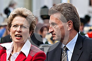 Barbara Bosch and Guenther Oettinger