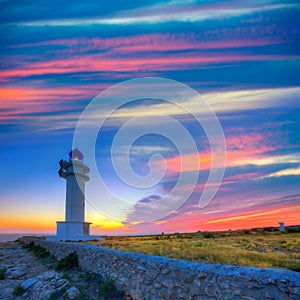 Barbaria Berberia Cape Lighthouse Formentera sunset photo