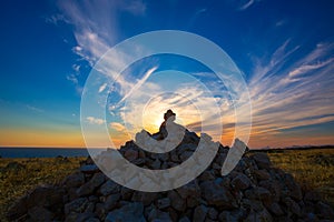 Barbaria Berberia Cape stone mountain in Formentera photo