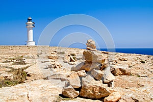 Barbaria formentera Lighthouse make a wish stones