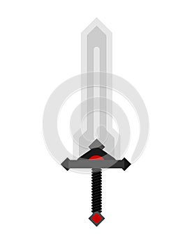 Barbarian Sword isolated. glaive warrior. Ancient blade saber. Slashing weapon Knight vector illustration photo