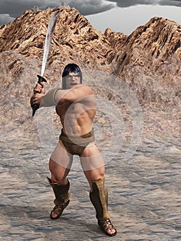 Barbarian warrior photo