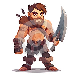 Barbarian warrior Characters from folk legends photo