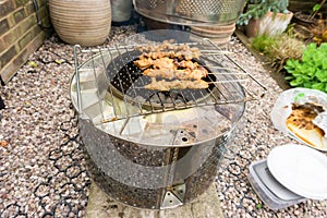 Barbecue in a back garden