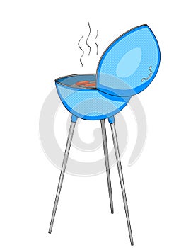 Barbecue or barbeque informally BBQ or barby . vector Object on white background