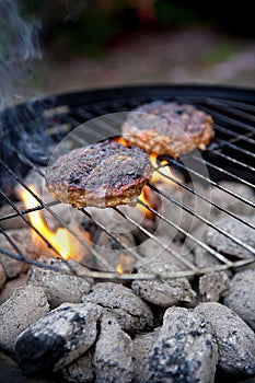 Barbecue cooking Burgers