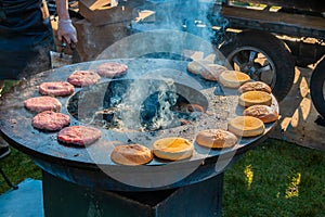 Barbecue festival in the city park