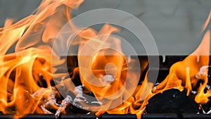 Grill background - empty fired barbecue, London