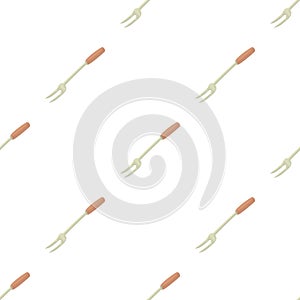 Barbecue fork pattern seamless vector