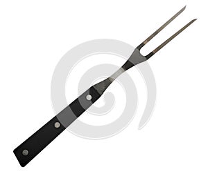 Barbecue fork on white background - Easy to cut