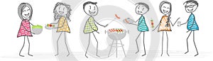 Barbecue with friends or neighbors