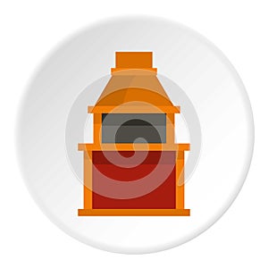 Barbecue gas grill icon circle