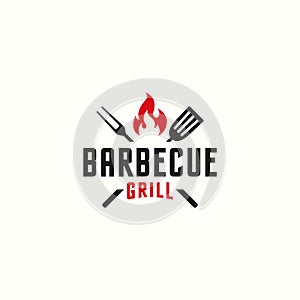 Barbecue Grill Garden Party Logo Design