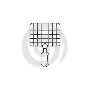 Barbecue, grill steel grid vector icon symbol tool isolated on white background