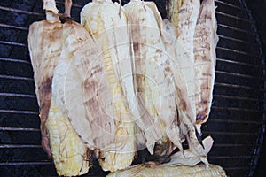 Barbecue grilled corn