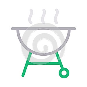 Barbecue vector color line   icon