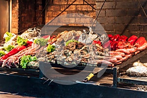 Barbecue in Mercado del Puerto in Montevideo