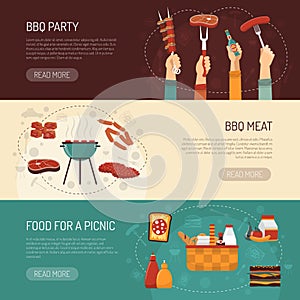 Barbecue Party Horizontal Banners