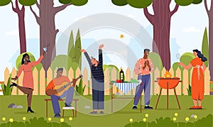 Barbecue party vector concept