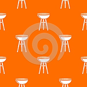 Barbecue pattern vector orange