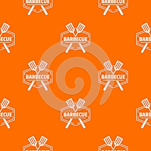 Barbecue pattern vector orange
