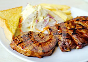 barbecue pork steak