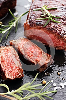 Barbecue Rib Eye Steak or rump steak - Dry Aged Wagyu Entrecote