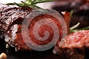 Barbecue Rib Eye Steak or rump steak - Dry Aged Wagyu Entrecote