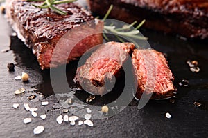 Barbecue Rib Eye Steak or rump steak - Dry Aged Wagyu Entrecote