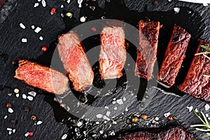 Barbecue Rib Eye Steak or rump steak - Dry Aged Wagyu Entrecote