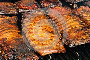 Barbecue Ribs on the Grill photo