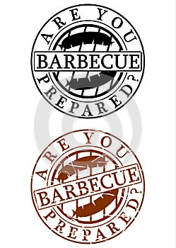 Barbecue rubber stamp