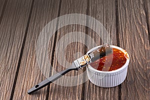 Barbecue sauce with basting brush