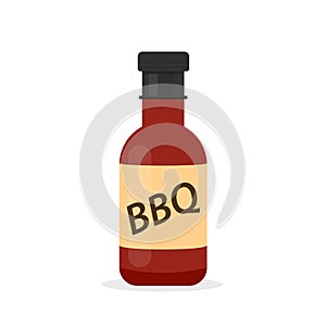 Barbecue sauce bottle icon photo