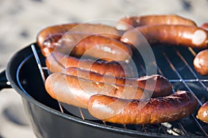 Barbecue sausages photo