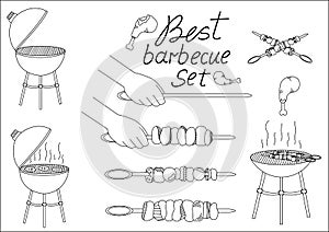 The barbecue set for your design